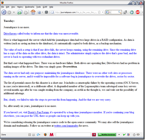 JournalSpace.com message